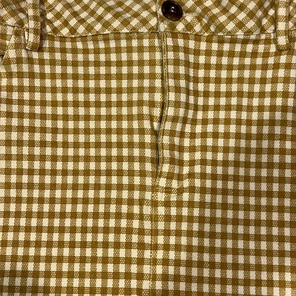KENDALL & Kylie gold checkered skirt size L - Picture 2 of 6